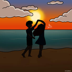 Danse au soleil couchant