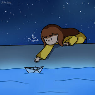 Bateau d'origami